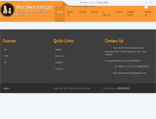 Tablet Screenshot of bharadwajinstitute.com
